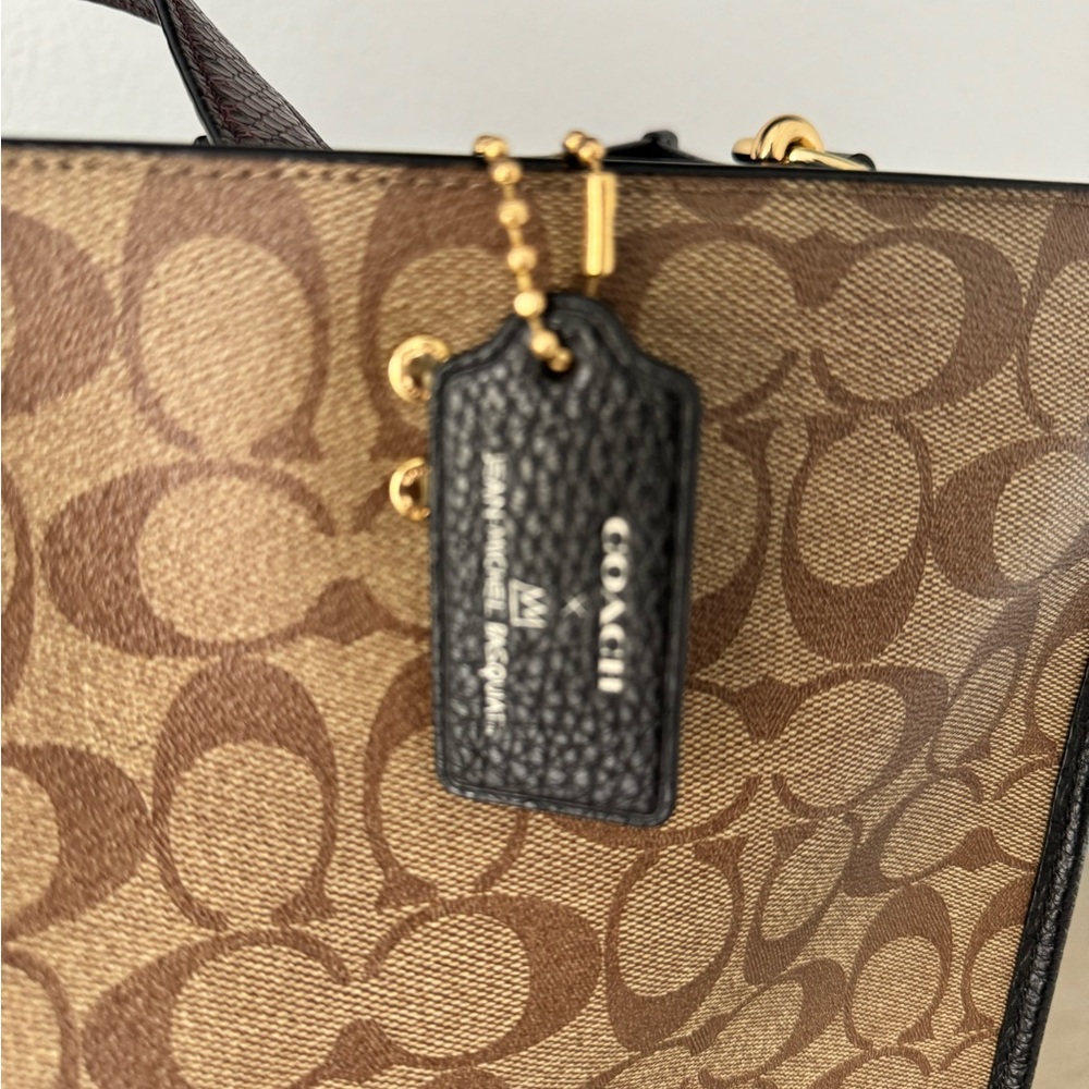 Coach x Basquiat Brown Signature Canvas Tote - Picture 2 of 6